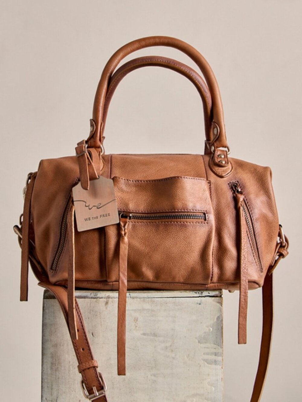 We the Free Baby Emerson Tote in saddle color
